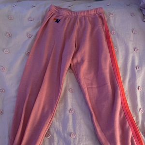 Pink Aviator Nation Sweatpants